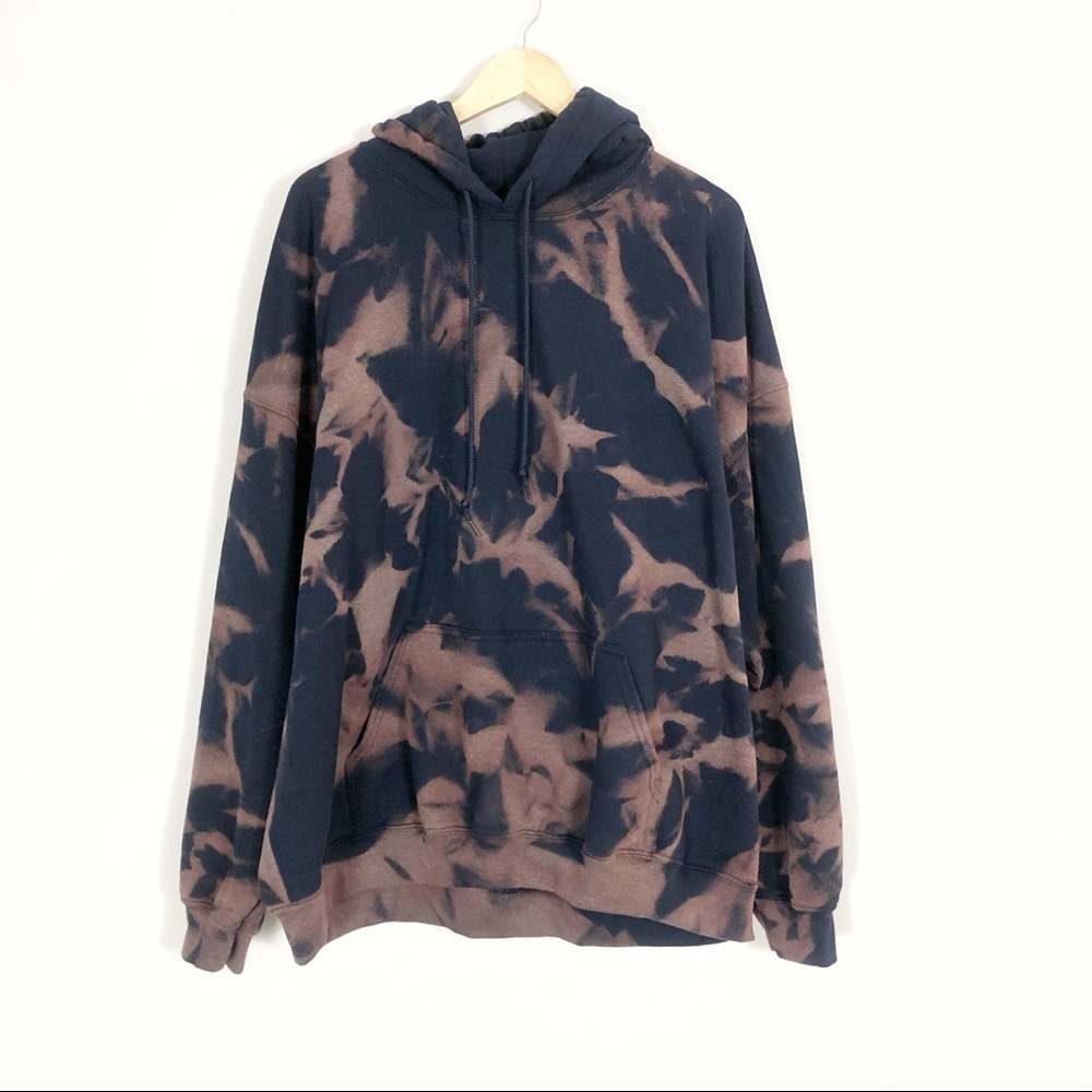 NEW Navy Blue Bleached Hoodie S-3X Sweatshirt